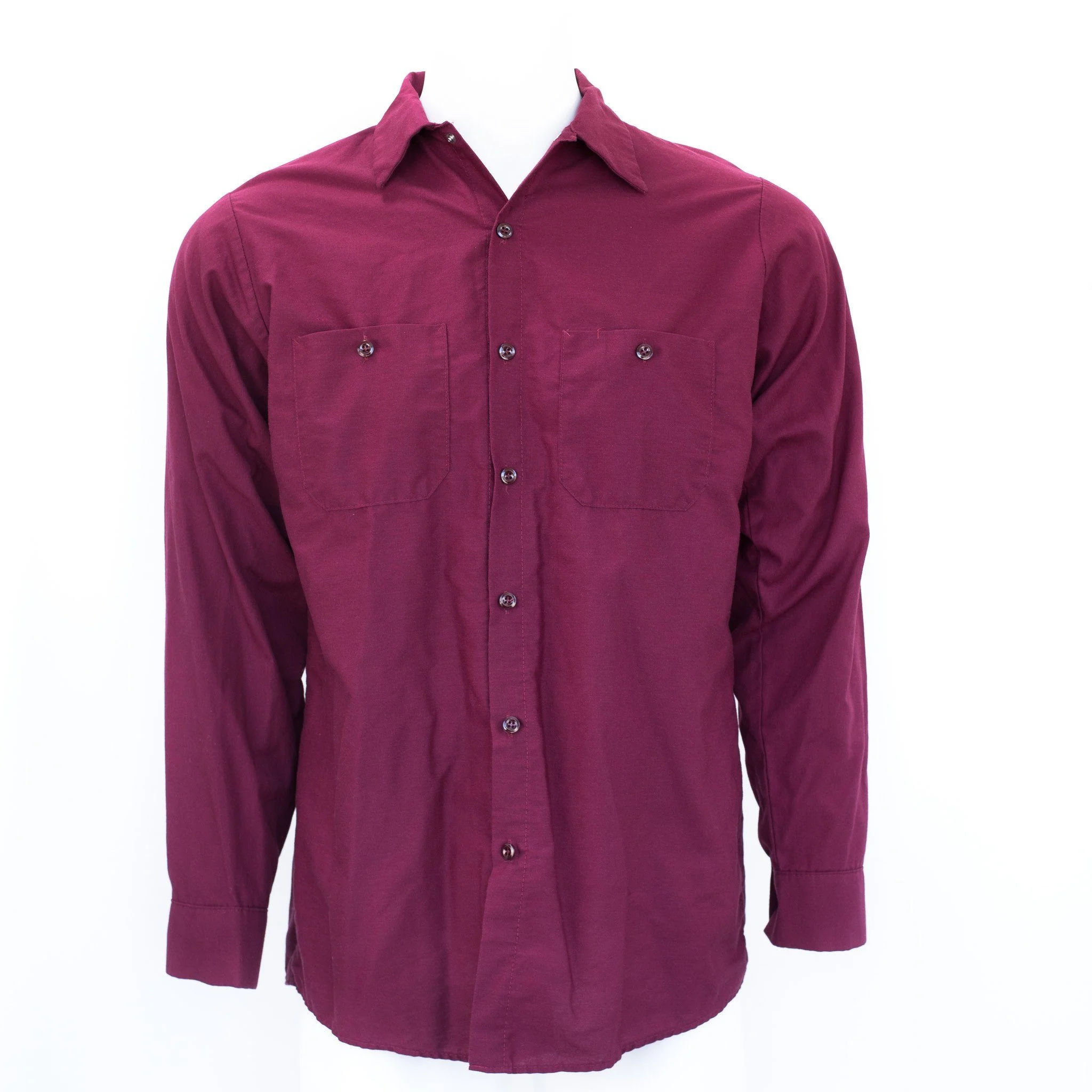 Used Standard Solid Color Work Shirt - Long Sleeve - Image 3