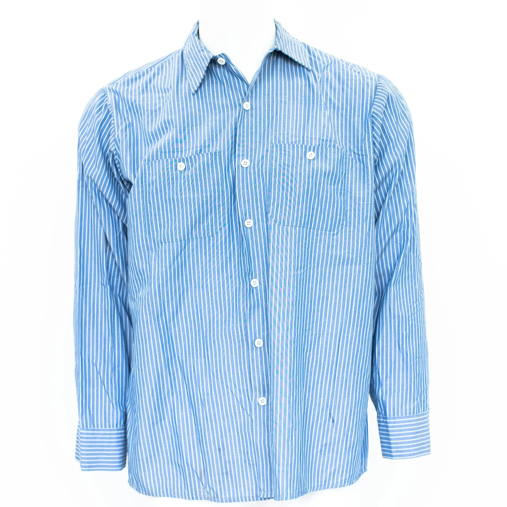 Used B-Grade Standard Stripe Work Shirt Long Sleeve - Mixed Colors - Image 5