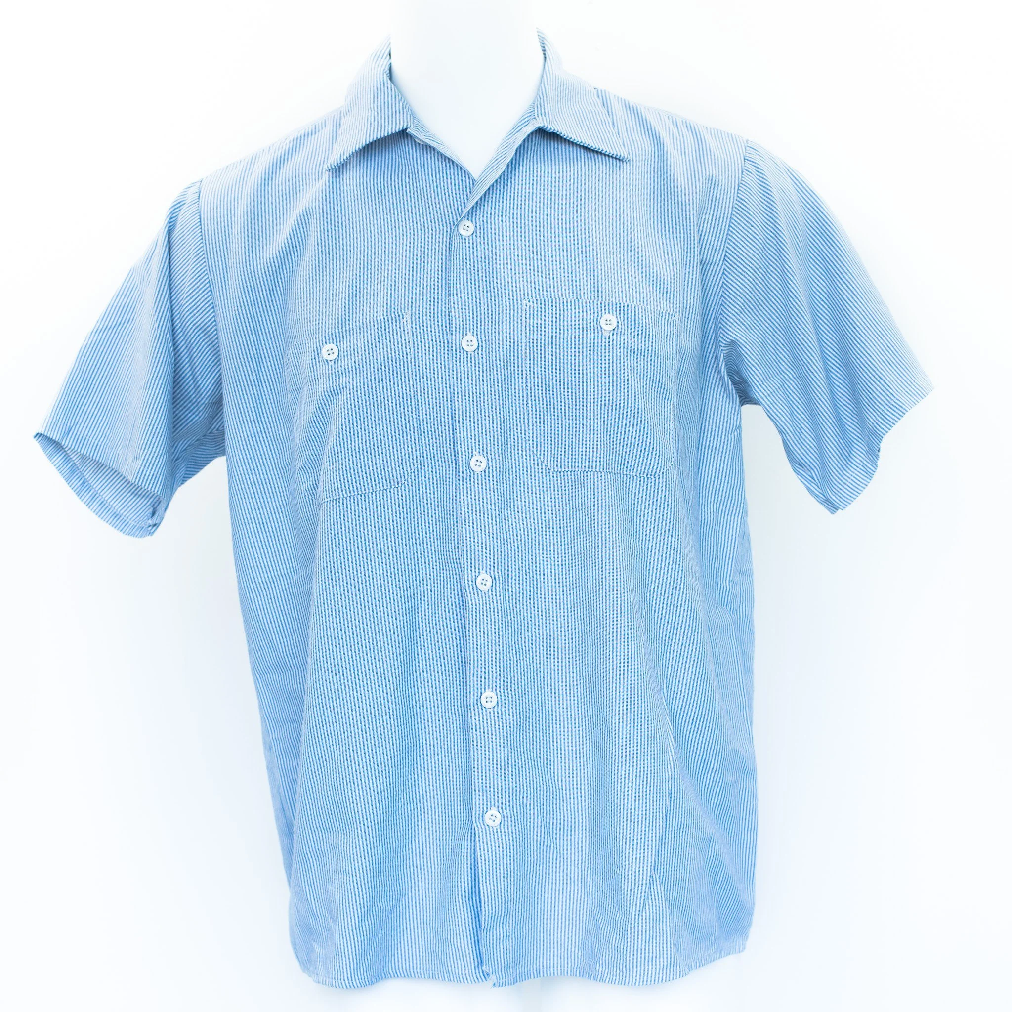 Used B-Grade Standard Stripe Work Shirt Short Sleeve - Mixed Colors - Image 6